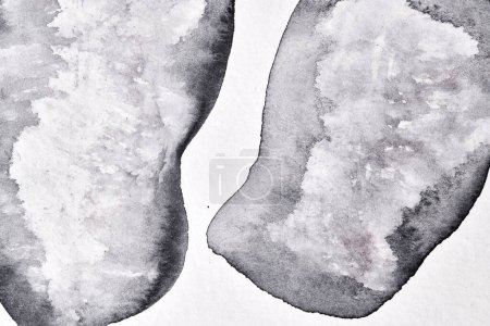Foto de Fondo blanco y negro abstracto. collage arte tinta acuarela. Manchas, manchas y pinceladas de dolor acrílico - Imagen libre de derechos