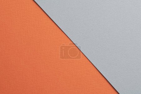 Photo for Rough kraft paper background, paper texture gray orange colors. Mockup with copy space for tex - Royalty Free Image