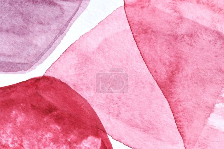 Photo for Abstract red background. Watercolor ink art collage. Stains, blots and brush strokes of acrylic pain - Royalty Free Image
