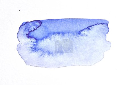 Photo for Abstract blue background. Watercolor ink art collage. Stains, blots and brush strokes of acrylic pain - Royalty Free Image