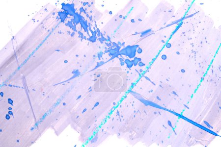 Téléchargez les photos : Fond bleu abstrait. Collage à l'encre aquarelle. Taches, taches et coups de pinceau de douleur acrylique - en image libre de droit