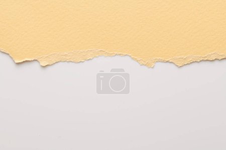 Foto de Collage de arte de piezas de papel rasgado con bordes rotos. Colección de notas pegajosas beige colores blancos, fragmentos de páginas de cuaderno. Fondo abstracto - Imagen libre de derechos