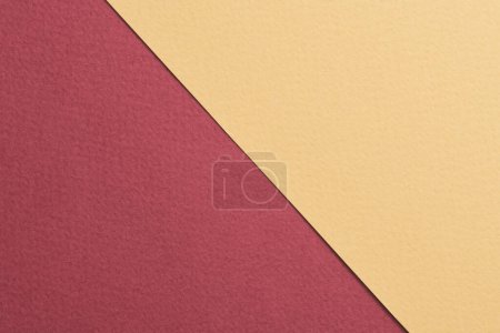 Photo for Rough kraft paper background, paper texture red burgundy beige colors. Mockup with copy space for tex - Royalty Free Image