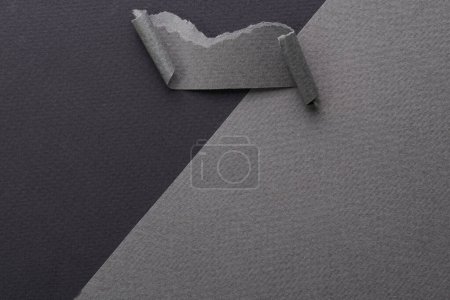 Photo for Art collage of pieces of ripped paper with torn edges. Sticky notes collection gray black colors, shreds of notebook pages. Abstract backgroun - Royalty Free Image