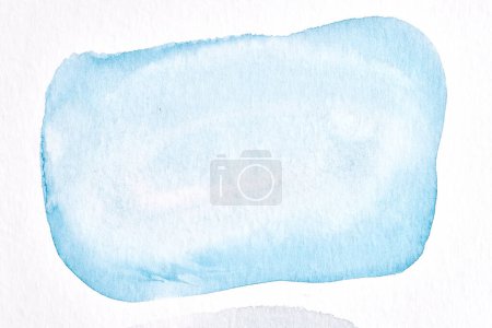Photo for Abstract blue background. Watercolor ink art collage. Stains, blots and brush strokes of acrylic pain - Royalty Free Image