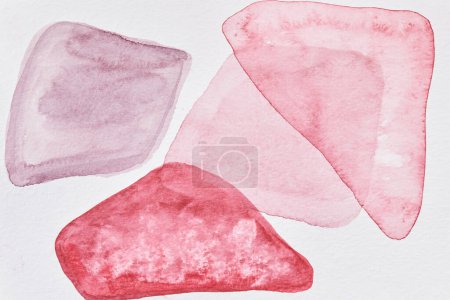 Photo for Abstract red background. Watercolor ink art collage. Stains, blots and brush strokes of acrylic pain - Royalty Free Image