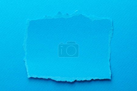 Photo for Art collage of pieces of ripped paper with torn edges. Sticky notes collection blue colors, shreds of notebook pages. Abstract backgroun - Royalty Free Image
