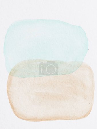 Téléchargez les photos : Abstrait translucide jaune bleu aquarelle texture fond. Motif créatif pour carte d'invitation à l'impression, carte postale. Affiche de dessin, papier peint coloré - en image libre de droit