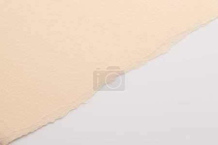 Foto de Collage de arte de piezas de papel rasgado con bordes rotos. Colección de notas pegajosas beige colores blancos, fragmentos de páginas de cuaderno. Fondo abstracto - Imagen libre de derechos