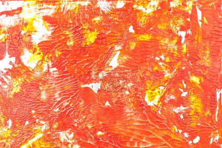 Foto de Fondo colorido creativo texturizado, arte fluido. Fondo de pantalla naranja abstracto, fondo de impresión acrílica, pigmento de movimiento, explosio pintura - Imagen libre de derechos
