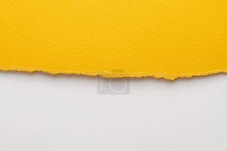 Photo for Art collage of pieces of ripped paper with torn edges. Sticky notes collection yellow white colors, shreds of notebook pages. Abstract backgroun - Royalty Free Image