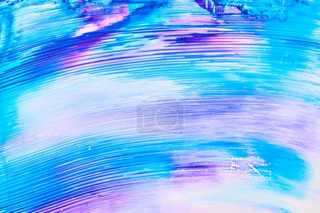 Photo for Creative colorful textured backdrop, fluid art. Abstract blue wallpaper, acrylic print background, motion pigment, paint explosio - Royalty Free Image