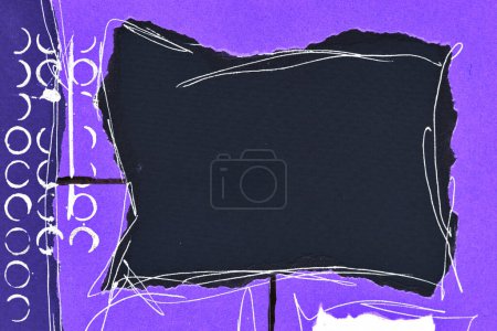 Foto de Fondo abstracto, collage de arte multicolor. Diseño de patrón creativo para la tarjeta de invitación de impresión, postal. Cartel de dibujo, fondo de pantalla de colores. Colores púrpura, malva, lila - Imagen libre de derechos