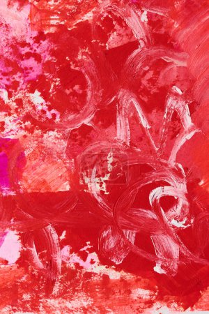 Foto de Fondo rojo abstracto. Manchas de pintura sobre papel, fondo brillante - Imagen libre de derechos