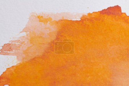Photo for Abstract orange watercolor texture background. Creative pattern design for print invitation card, postcard. Drawing poster, colorful wallpape - Royalty Free Image