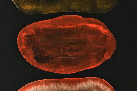 Foto de Fondo abstracto negro y rojo. Coloridas manchas de tinta y manchas, papel pintado de impresión. Fondo creativo, pinceladas caóticas, patrón para imprimir en tarjeta - Imagen libre de derechos
