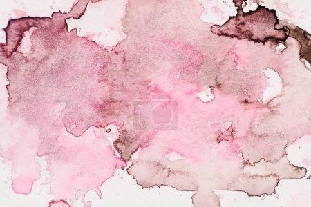 Photo for Abstract pink red background. Chaotic brush strokes and paint spots on white paper, bright contrasting background - Royalty Free Image
