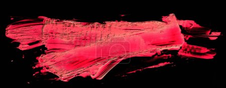 Photo for Black and pink abstract background. Colorful ink blots and stains, wallpaper print. Creative backdrop, chaotic paint brushstrokes, pattern for printing on card - Royalty Free Image