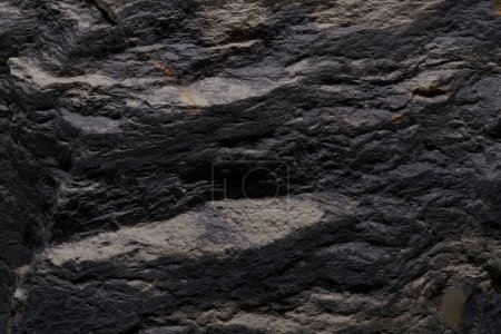 Photo for Gray stone texture, dark abstract background. Natural mineral rock close up details, empty backdrop with copy space for design - Royalty Free Image