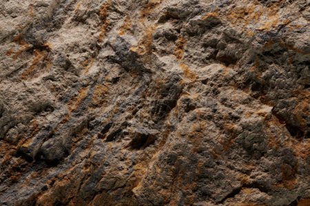 Photo for Brown stone texture, dark abstract background. Natural mineral rock close up details, empty backdrop with copy space for design - Royalty Free Image
