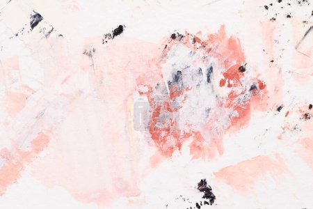 Photo for Multicolor abstract background, watercolor paint blots and stains on white paper, red ink - Royalty Free Image
