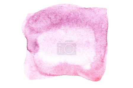 Foto de Fondo abstracto de arte líquido. Acuarela rosa manchas translúcidas sobre papel blanco - Imagen libre de derechos