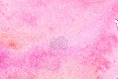 Photo for Abstract liquid art background. Pink watercolor translucent blots on white paper - Royalty Free Image