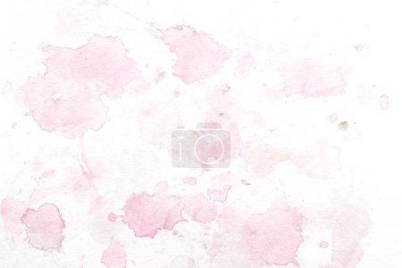 Téléchargez les photos : Contexte abstrait de l'art liquide. Aquarelle rose taches translucides sur papier blanc - en image libre de droit
