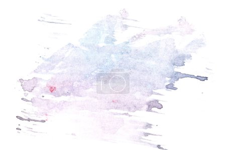 Foto de Fondo abstracto de arte líquido. Acuarela azul rosada manchas translúcidas en pape blanco - Imagen libre de derechos