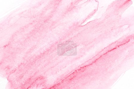 Foto de Fondo abstracto de arte líquido. Acuarela rosa manchas translúcidas sobre papel blanco - Imagen libre de derechos