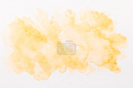 Téléchargez les photos : Contexte abstrait de l'art liquide. Aquarelle marron taches translucides sur papier blanc - en image libre de droit