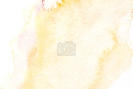 Téléchargez les photos : Contexte abstrait de l'art liquide. Aquarelle marron taches translucides sur papier blanc - en image libre de droit