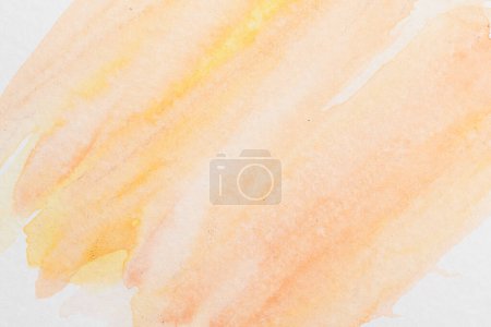Photo for Abstract liquid art background. Brown watercolor translucent blots on white paper - Royalty Free Image