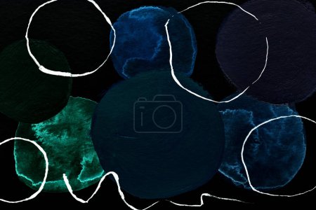 Photo for Abstract blue black background. Print pattern for cards, clothes, banner, dark contrasting colors wallpaper - Royalty Free Image