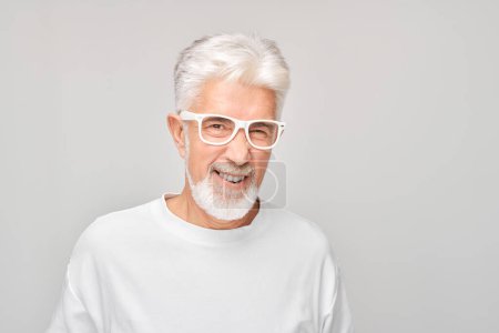 Photo for Portrait of adult man with sad face offended and crying on white background. Nerves, stress, uncertainty concep - Royalty Free Image