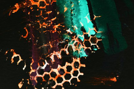 Foto de Fondo negro naranja abstracto. Patrón de impresión para tarjetas, ropa, banner, colores contrastantes oscuros fondo de pantalla - Imagen libre de derechos