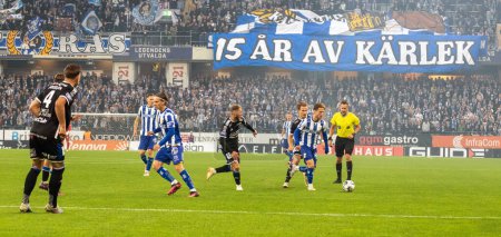 Foto de 7 de octubre de 2023: Momento en el partido entre IFK Gotemburgo e IK Sirius. Resultado final: 0-1. - Imagen libre de derechos