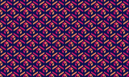 Kinetic Tangible Design Geometric Shapes Seamless Pattern for Wallpaper Background