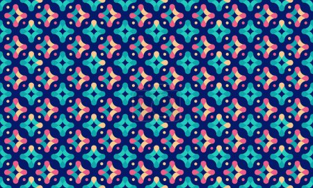 Fluid Design Geometric Shapes Seamless Pattern for Wallpaper Background