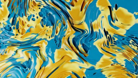 Photo for Abstract background of oil paint splashes canvas. Multi colored wallpaper illustration. Acrylic paint art 3d rendering 8k wallpaper. - Royalty Free Image