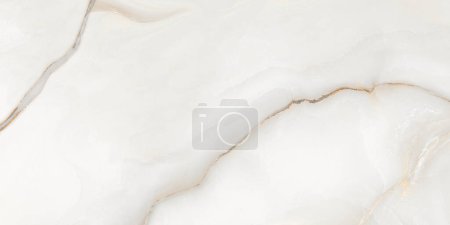 Natürliche Textur aus weißem Onyx-Marmor mit vielen Details, die für so viele Zwecke verwendet werden, wie keramische Wand- und Bodenfliesen und 3D-PBR-Materialien.