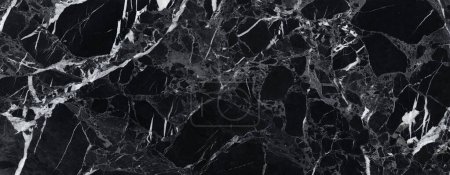 Foto de Textura de piedra de mármol negro de lujo con muchos detalles utilizados para muchos propósitos, tales como azulejos de cerámica de pared y suelo y materiales PBR 3d. - Imagen libre de derechos