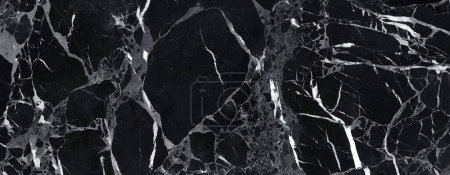 Foto de Textura de piedra de mármol negro de lujo con muchos detalles utilizados para muchos propósitos, tales como azulejos de cerámica de pared y suelo y materiales PBR 3d. - Imagen libre de derechos