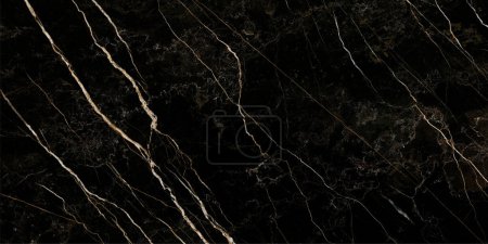 Foto de Textura de piedra de mármol de marquina negra de lujo con muchos detalles utilizados para muchos propósitos, tales como azulejos de cerámica de pared y suelo y materiales 3d PBR. - Imagen libre de derechos