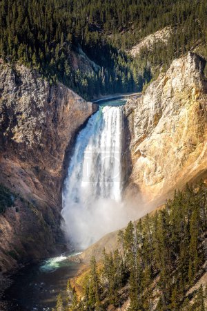 Photo for Waterfall in the Grand Canyon of the Yellowstone, Yellowstone National Park - Royalty Free Image