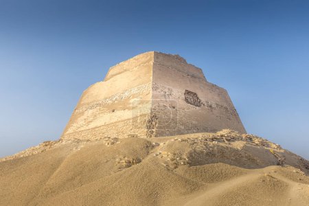 View of the Meidum Pyramid in Egypt