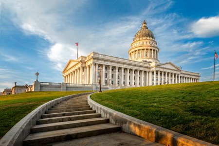 Das State Capitol von Utah in Salt Lake City an einem sonnigen Tag