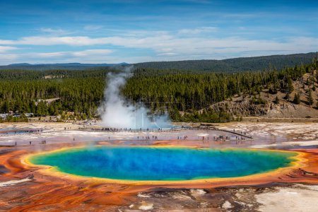 The magic of the Grand Prismatic Spring in the Yellowstone National Park