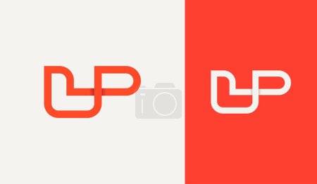 Minimal letter UP And LP logo vector design simple logo template. 