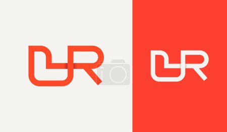 Carta mínima UR Y LR logo diseño de vectores plantilla de logotipo simple.